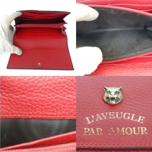 Authentic GUCCI Animalie Wallets leather - Picture 3 of 6